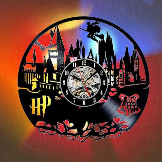 Harry Potter Vinyl Wall Clock Led Night Light Harry Potter Creative Clock