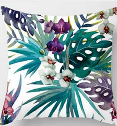Tropical Plants Green Leaves Monstera Cushion Covers