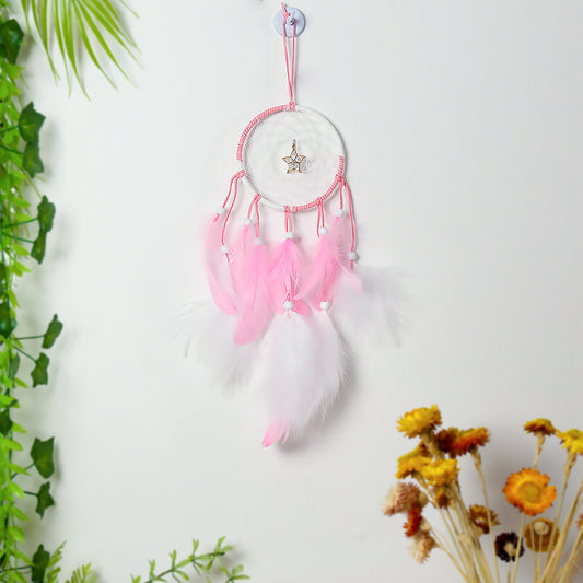 Girl Heart Home Decoration Feather Charm Pentagram Dream Catcher