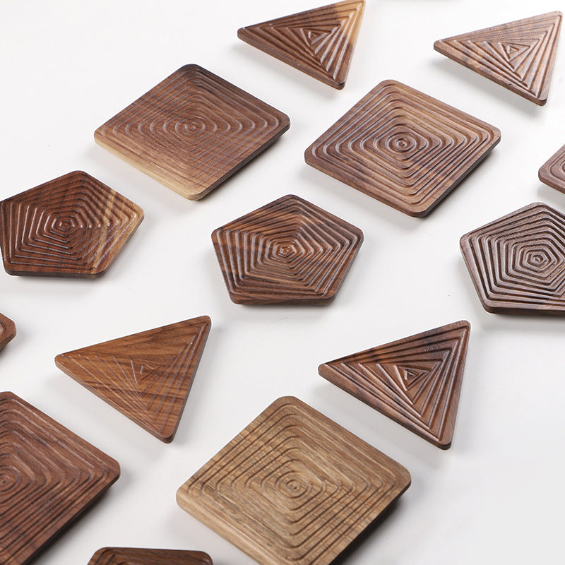 Black Walnut Solid Wood Tea Coaster Insulation Pad