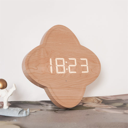 Nordic style LED living room wall clock Simple flower clock
