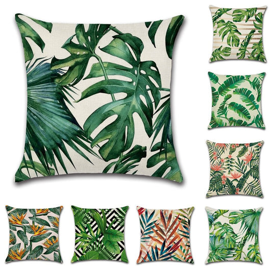 Tropical Plants Palm Leaf Pillow Case